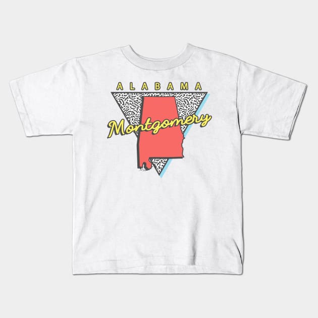 Montgomery Alabama Triangle Kids T-Shirt by manifest